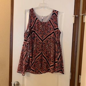 Westport Geometric Design Sleeveless Tunic.